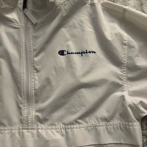 White Champion jacket zip up